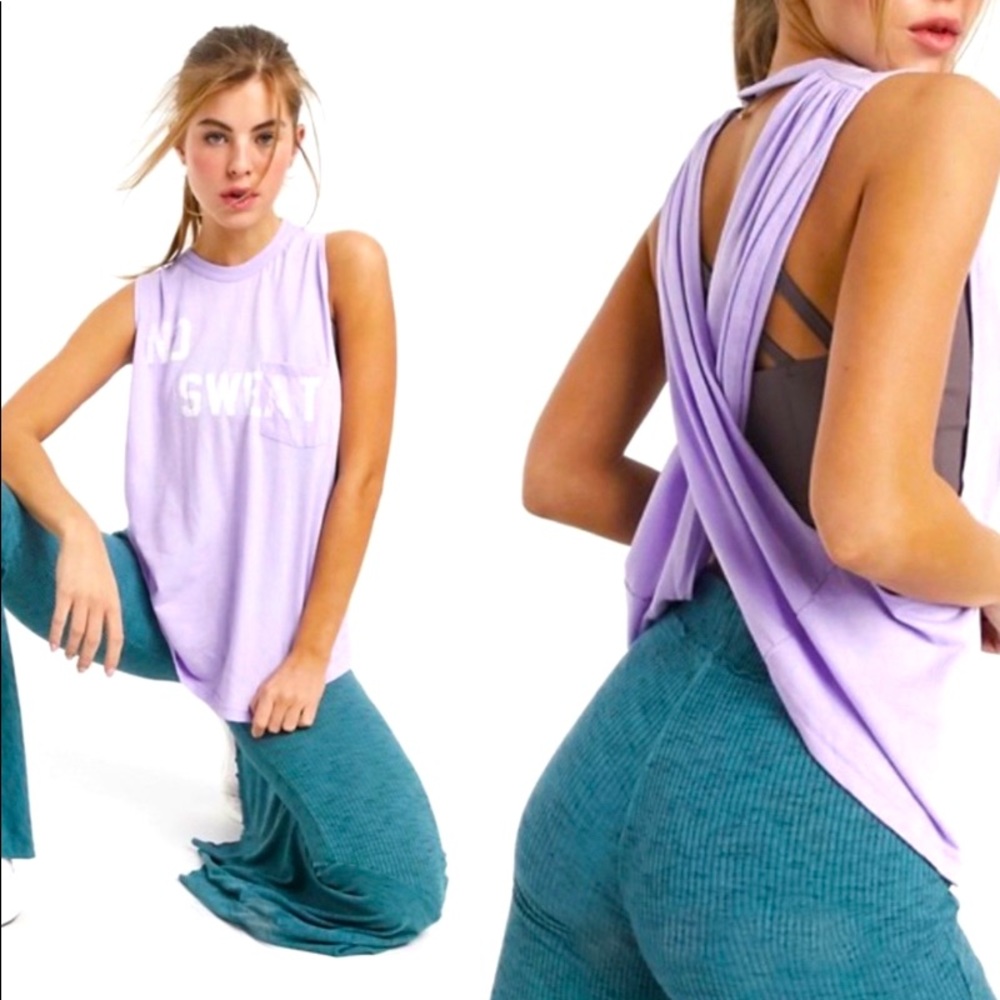 Free People No Sweat Cross Back Tank